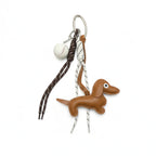 DACHSHUND WITH BASEBALL SET CHARM