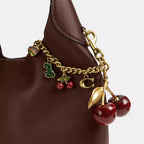 Cherry & Heart Gold Charm Chain